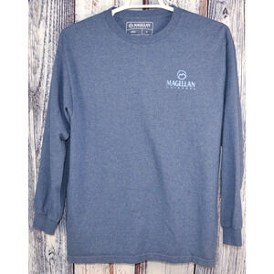 Magellan Long Sleeve T Shirt Outdoor Blue W/Hiking Graphic Men's Large